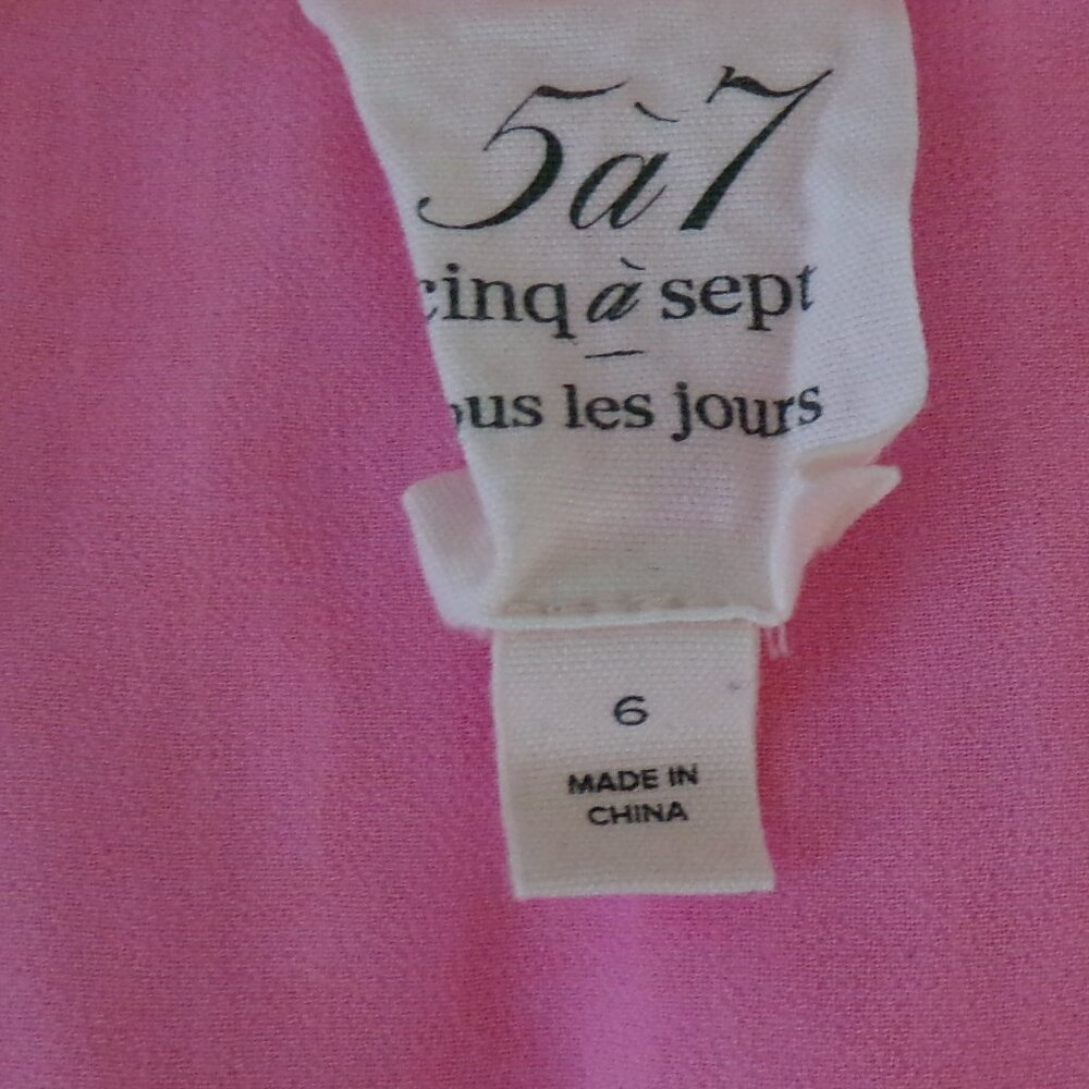 NWT Cinq à Sept A-Line mini Dress Orange  V-Neck feminine 6 - Picture 7 of 9